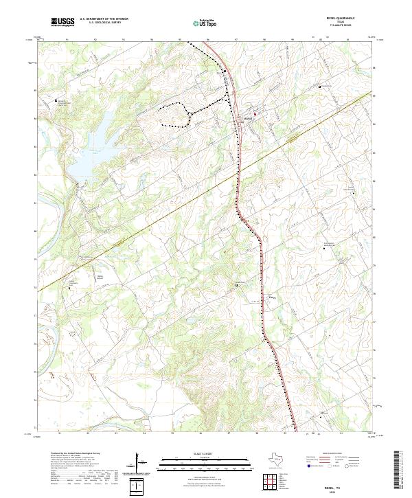 USGS Topographic Map – Riesel