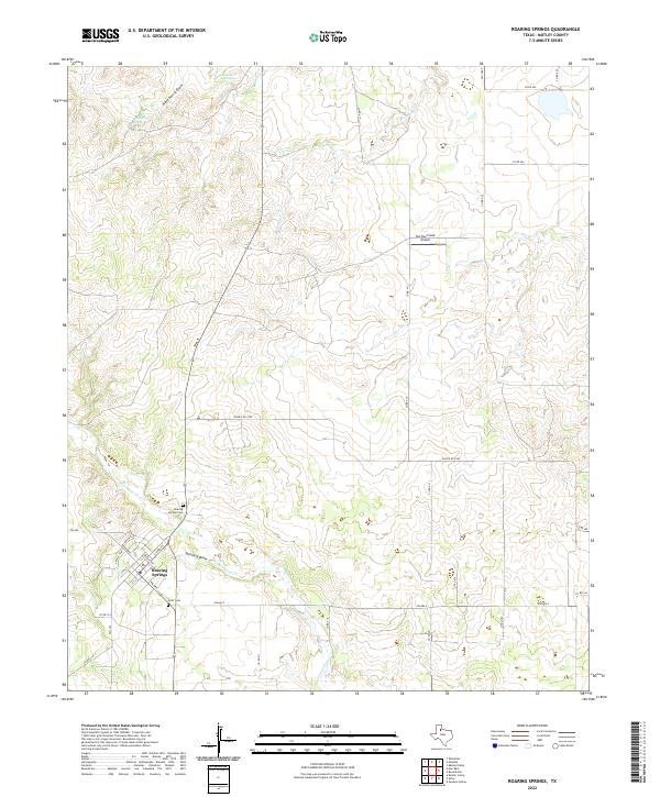 USGS Topographic Map – Roaring Springs