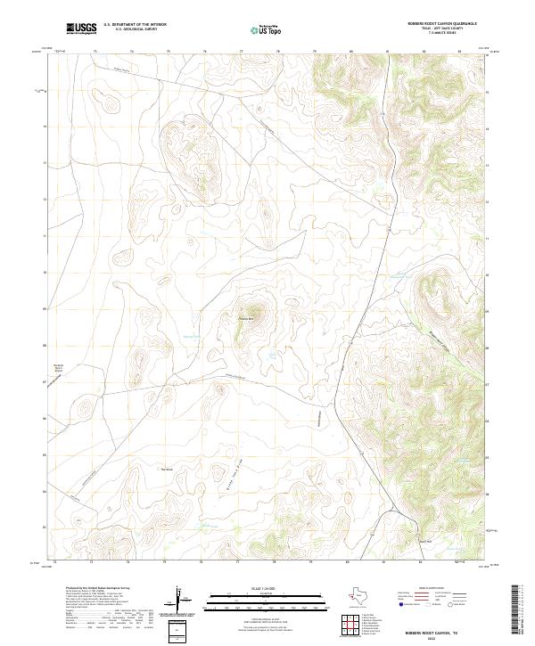 USGS Topographic Map – Robbers Roost Canyon