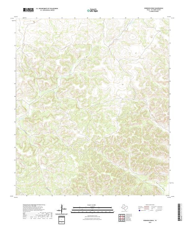 2022 Map of Robinson Draw, 2022 Print