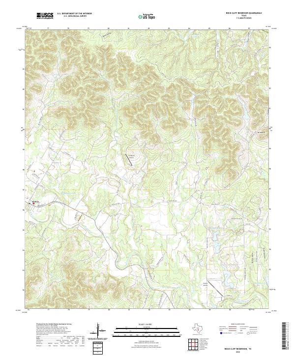 USGS Topographic Map – Rock Cliff Reservoir