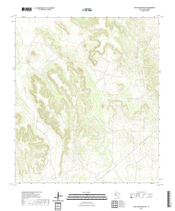 USGS Topographic Map – Rock House Draw NE