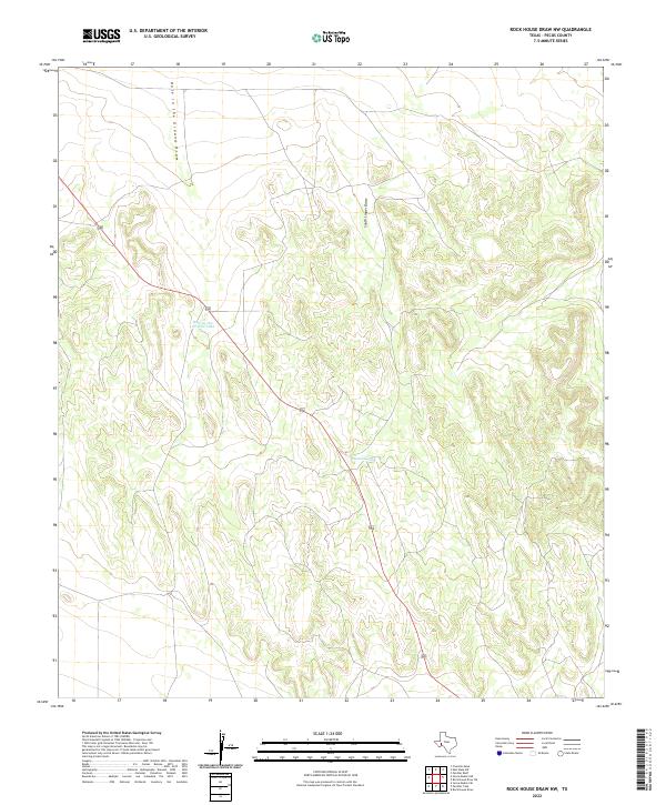 USGS Topographic Map – Rock House Draw NW