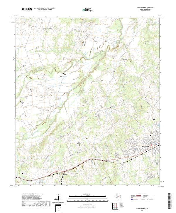 USGS Topographic Map – Rockdale West