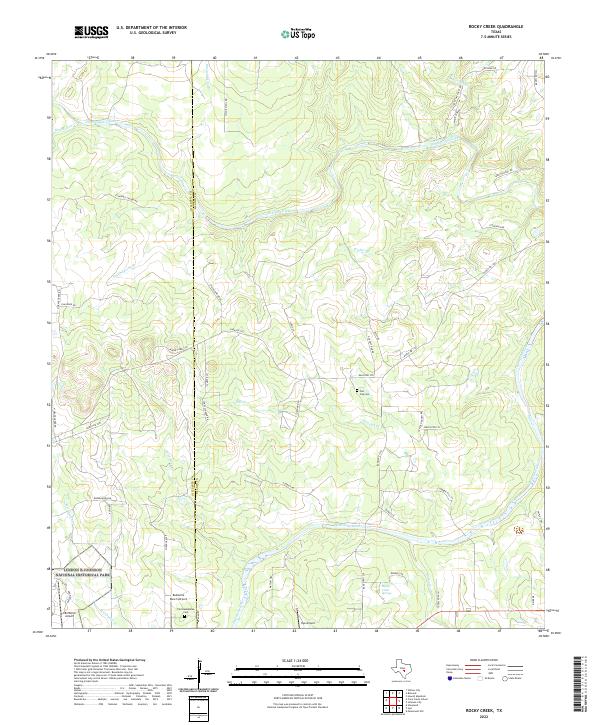 USGS Topographic Map – Rocky Creek