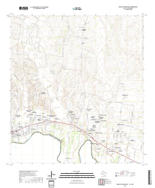 USGS Topographic Map – Roma-Los Saenz East