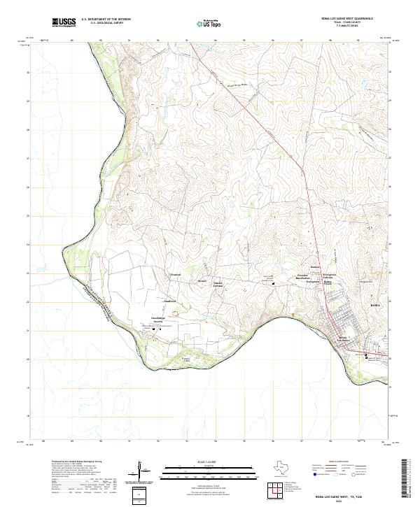 USGS Topographic Map – Roma-Los Saenz West