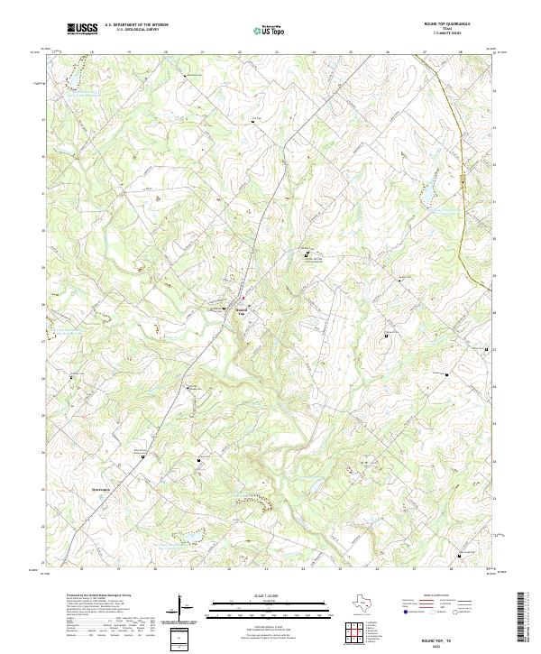 USGS Topographic Map – Round Top