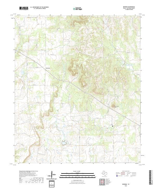 USGS Topographic Map – Rowden