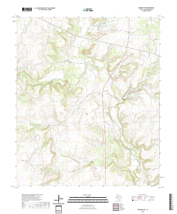 USGS Topographic Map – Rowden NW