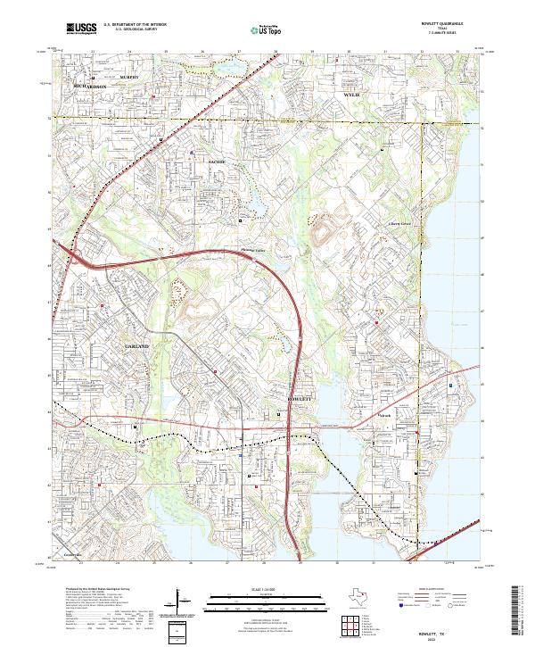 USGS Topographic Map – Rowlett