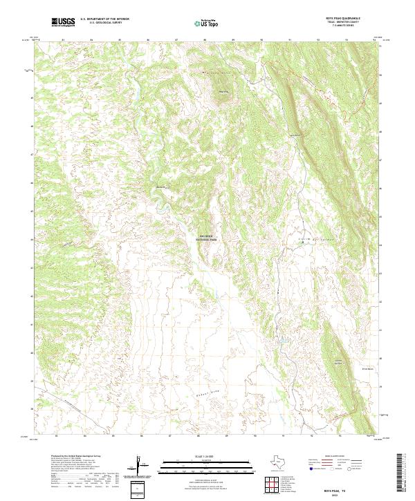 USGS Topographic Map – Roys Peak