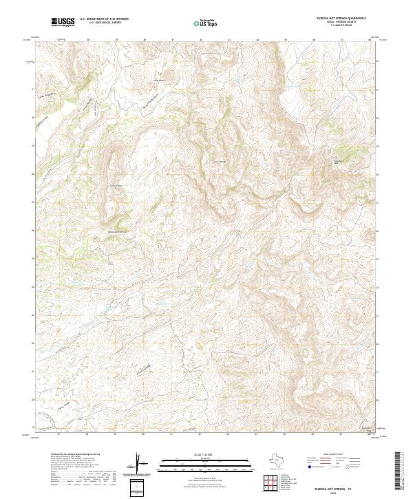 USGS Topographic Map – Ruidosa Hot Springs