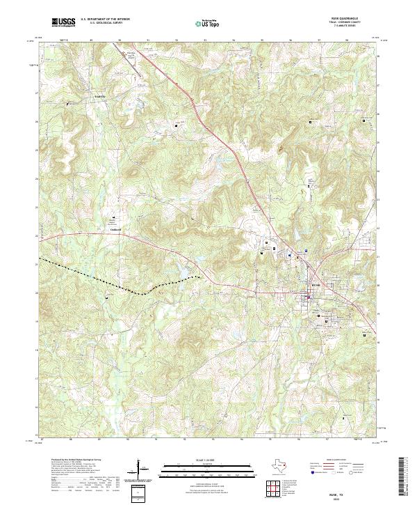 USGS Topographic Map – Rusk