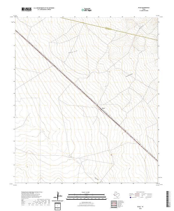 USGS Topographic Map – Ryan
