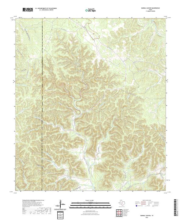 USGS Topographic Map – Sabinal Canyon