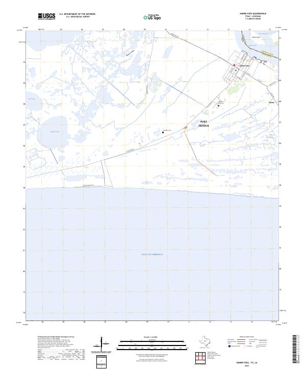 USGS Topographic Map – Sabine Pass