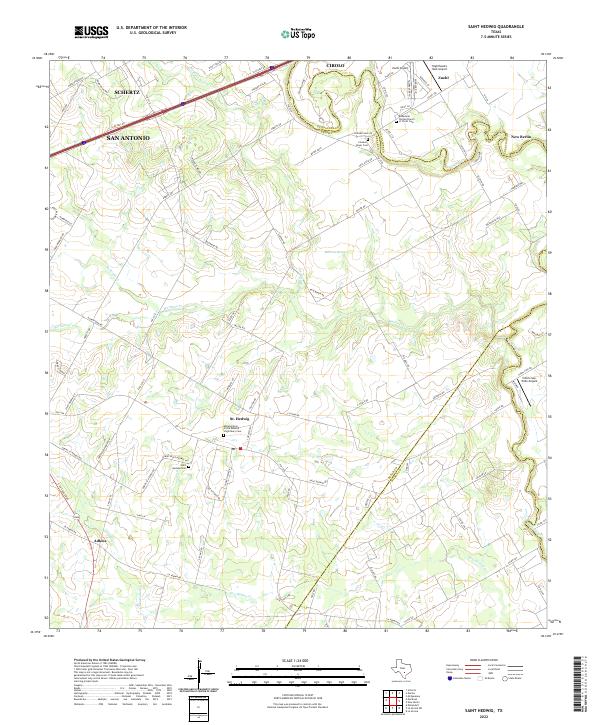 USGS Topographic Map – Saint Hedwig