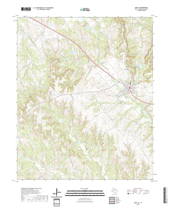 USGS Topographic Map – Saint Jo