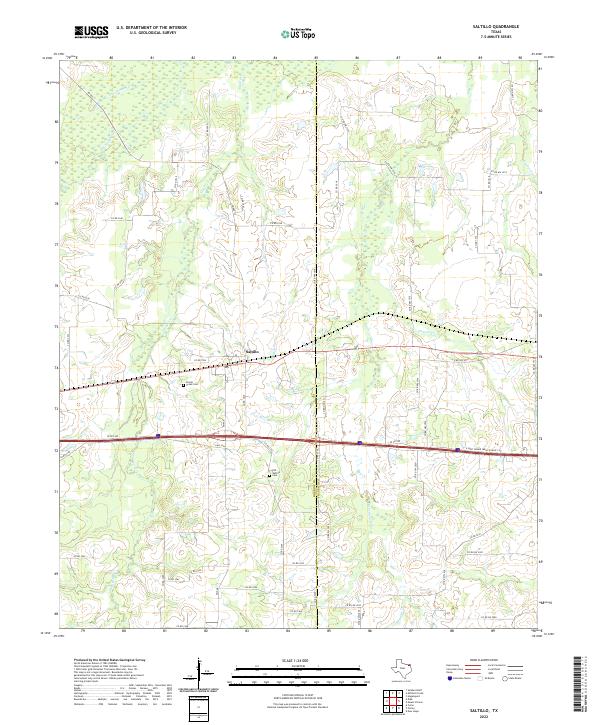 USGS Topographic Map – Saltillo