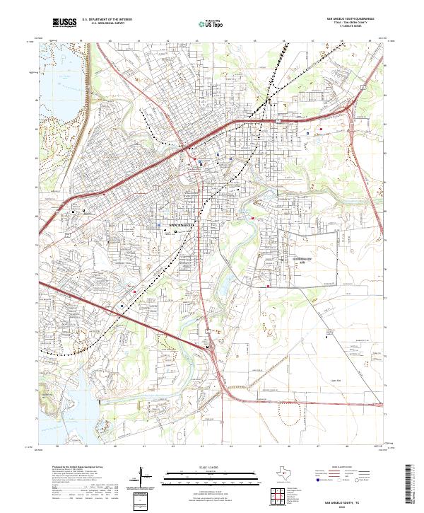 USGS Topographic Map – San Angelo South