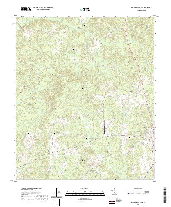 USGS Topographic Map – San Augustine West