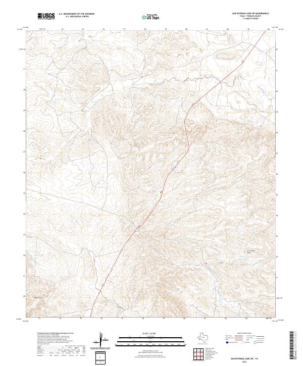 USGS Topographic Map – San Esteban Lake SW