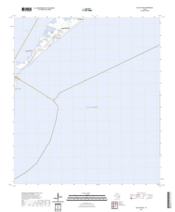 USGS Topographic Map – San Luis Pass