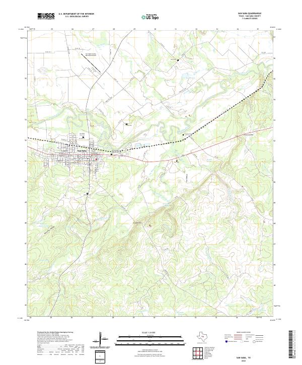 USGS Topographic Map – San Saba