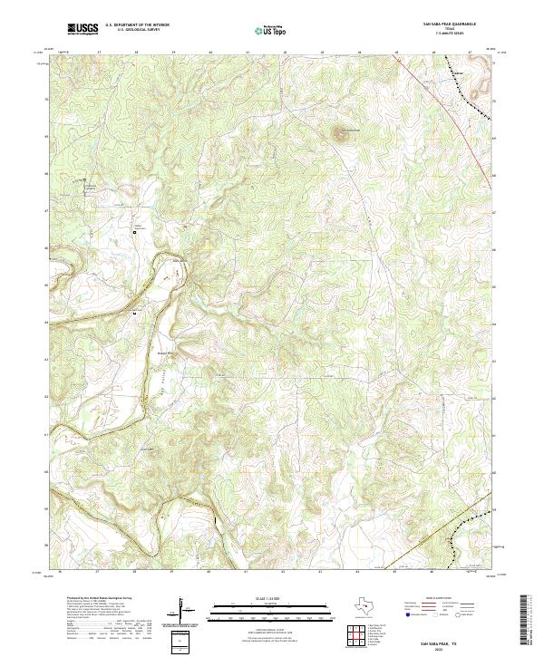 USGS Topographic Map – San Saba Peak