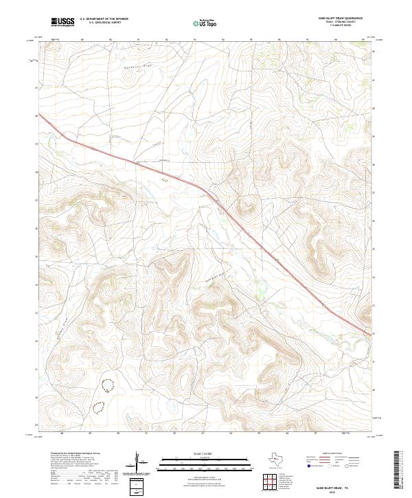 USGS Topographic Map – Sand Bluff Draw