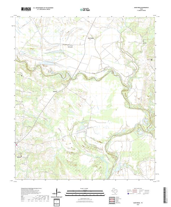 USGS Topographic Map – Sand Ridge
