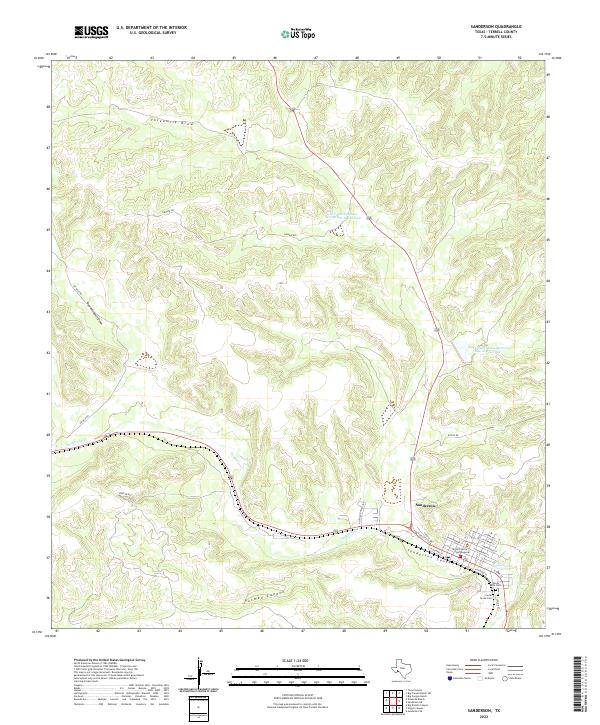 USGS Topographic Map – Sanderson