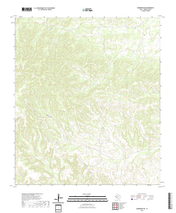 2022 Map of Sanderson NE, 2022 Print