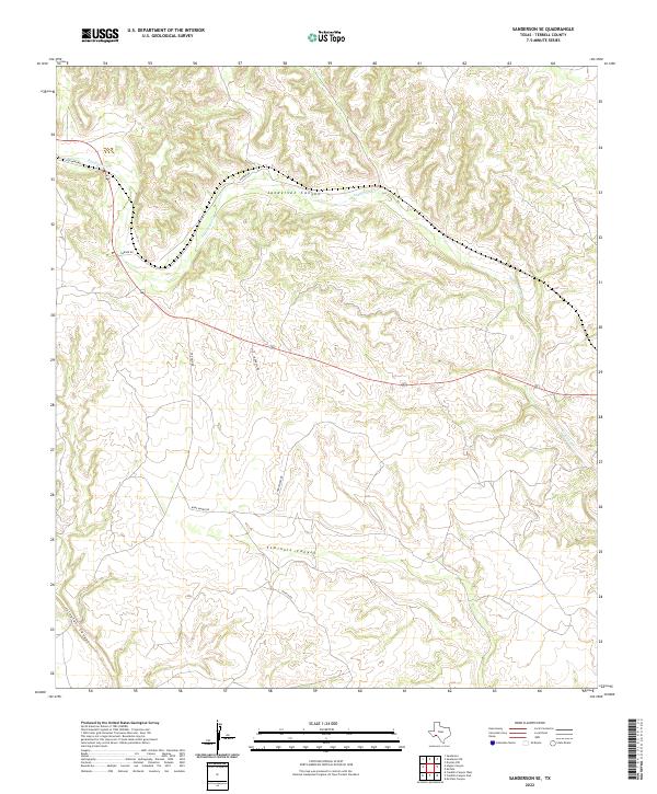 USGS Topographic Map – Sanderson SE
