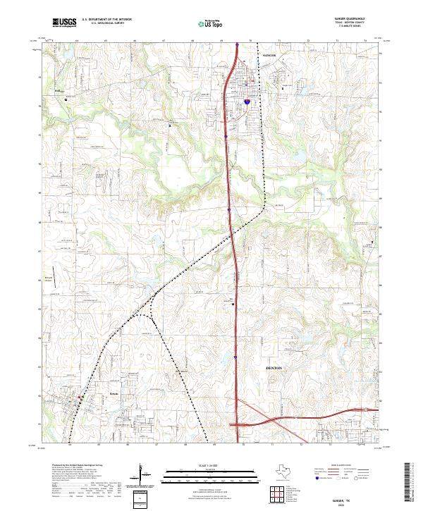 USGS Topographic Map – Sanger