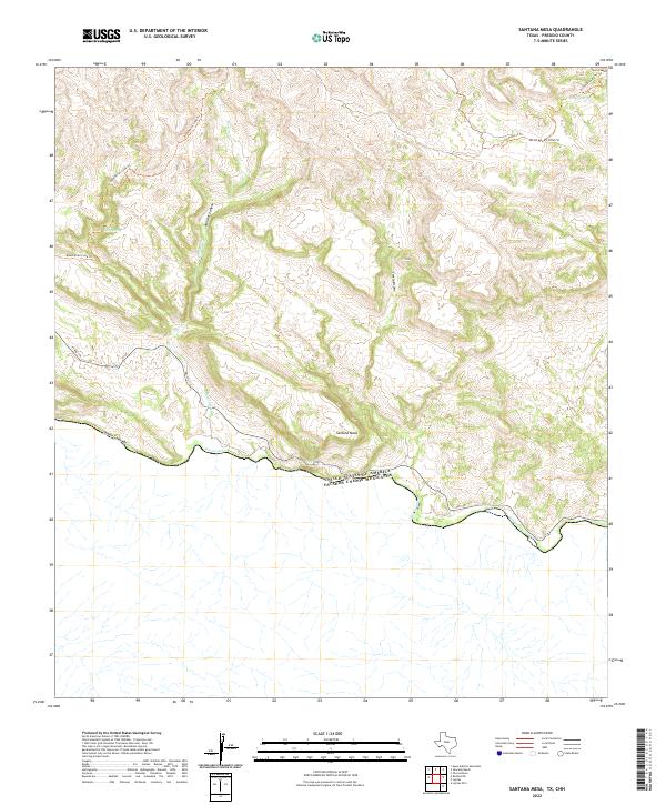 USGS Topographic Map – Santana Mesa