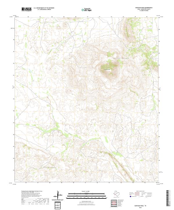 USGS Topographic Map – Santiago Peak