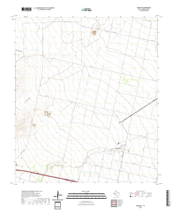 USGS Topographic Map – Saragosa