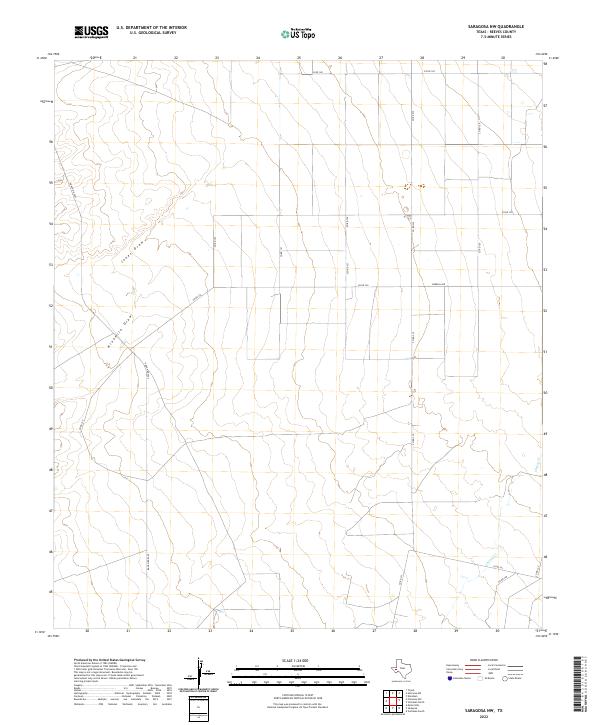 USGS Topographic Map – Saragosa NW