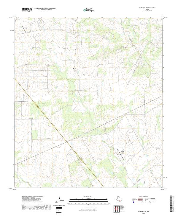 USGS Topographic Map – Saspamco SE