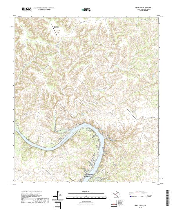 USGS Topographic Map – Satan Canyon