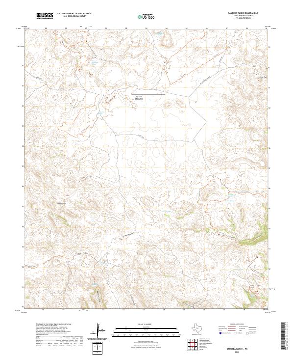 USGS Topographic Map – Sauceda Ranch