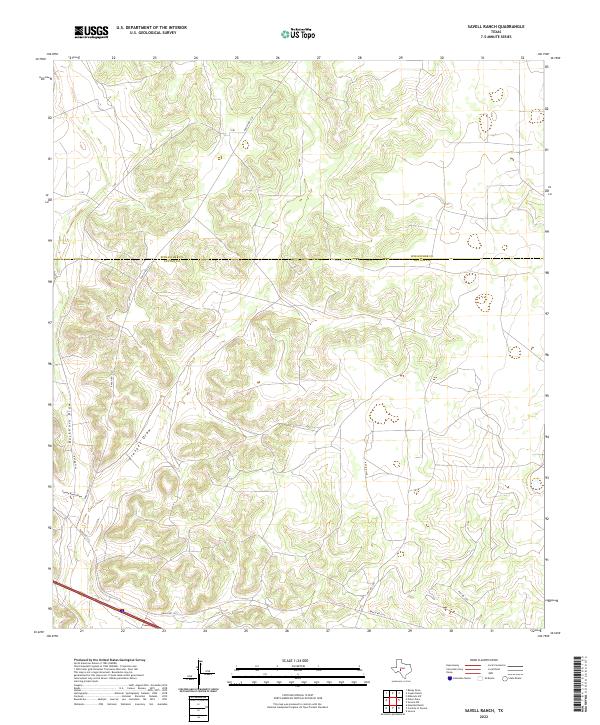 USGS Topographic Map – Savell Ranch