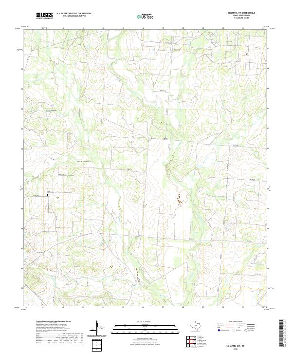 USGS Topographic Map – Schattel NW