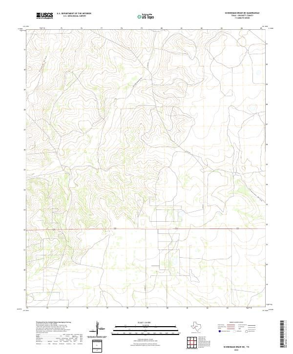 2022 Map of Schneeman Draw NE, 2022 Print