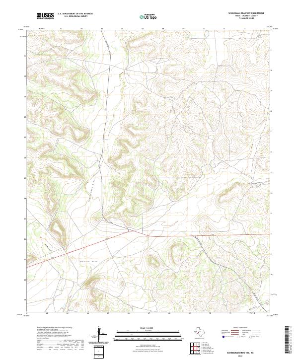 USGS Topographic Map – Schneeman Draw NW