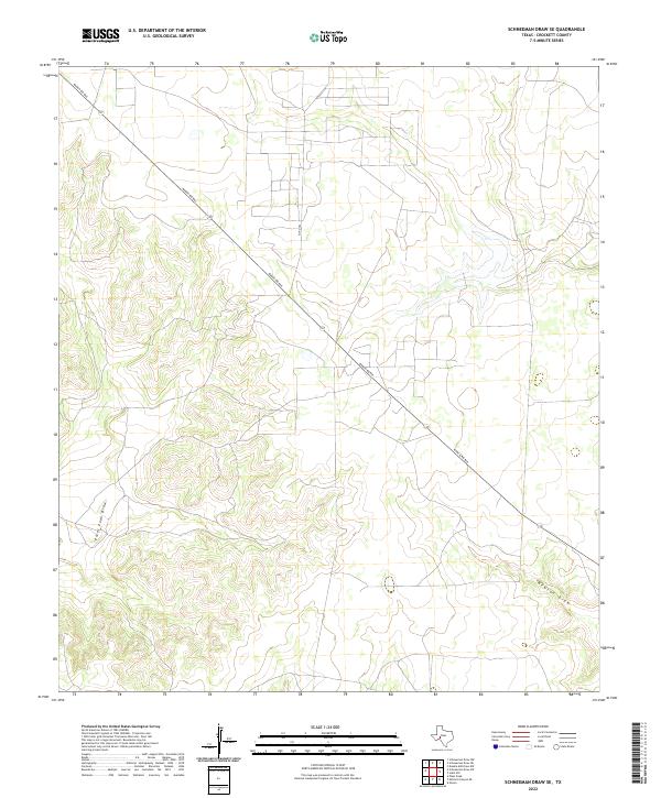 USGS Topographic Map – Schneeman Draw SE