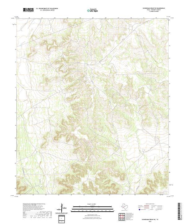 2022 Map of Schneeman Draw SW, 2022 Print