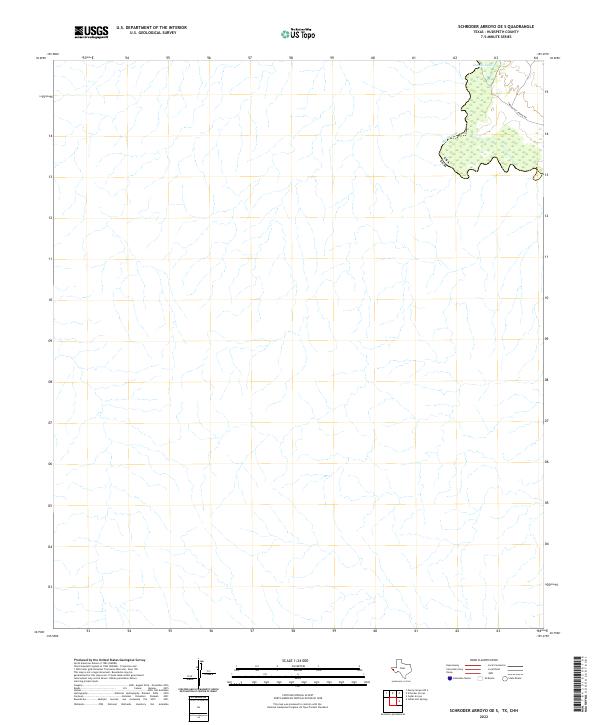 USGS Topographic Map – Schroder Arroyo OE S